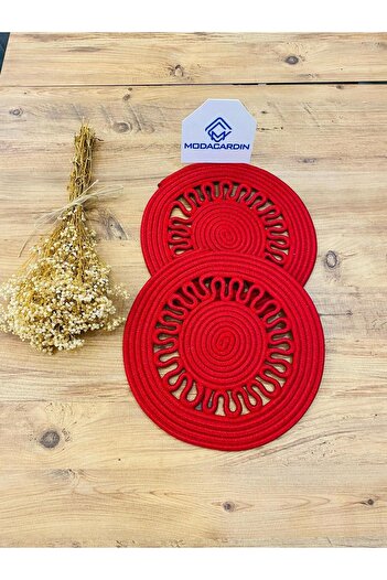 JÜTEX HOME 2-Piece Jute Straw Placemat Set