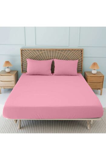 Sabia طقم ملاءات سرير مزدوج من القطن العضوي - 150x200 سم، ارتفاع 30 سم، مطاط، 62 خيط (155 TC)