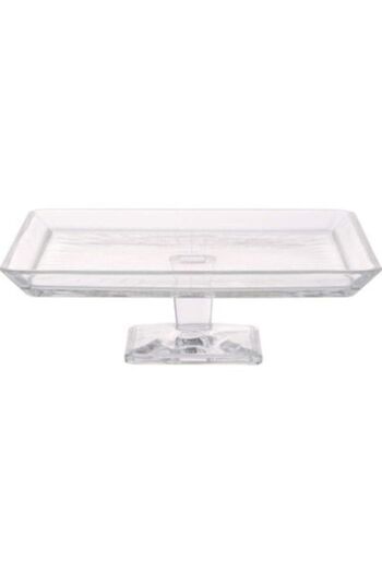 Paşabahçe Madlen Rectangular Footed Presentation Serving Plate 950008