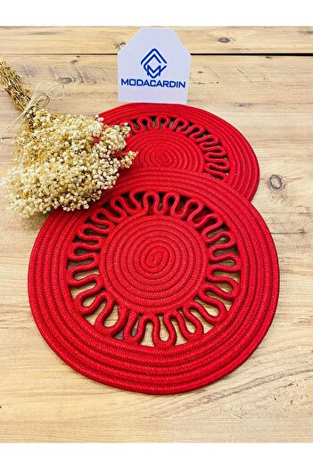 JÜTEX HOME 2-Piece Jute Straw Placemat Set