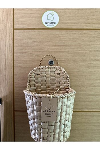 afralya home Wooden Wicker - Mailbox, Wall Flower Pot, Newspaper Bookshelf and Decorative Basket