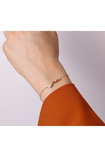 Diamond Line-Gülaylar Altın Nabız Bileklik