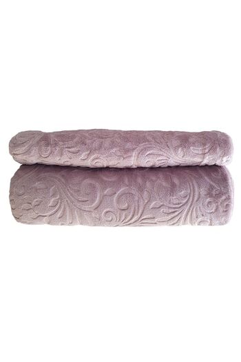 Özdilek Trendy Embos Blanket Double-Ash Purple