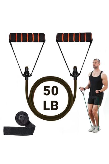 anythingbasic ab.Resistance Tube of Size 1200 * 6 * 11 mm For home exercise| Men and Women (Black)