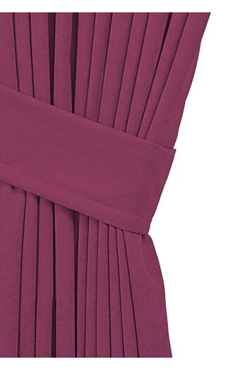 cheap's home Rose Course - Honeycomb Textured Velvet Sparse, 1x2 Pleated Background Curtain