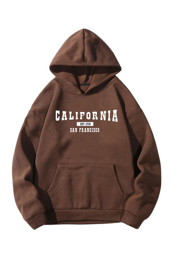 trendypassion Καλιφόρνια Unisex Oversize βαμβακερή κουκούλα και φούτερ