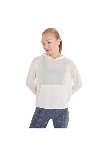 hummel Zeta Women's White Hooded Sweatshirt