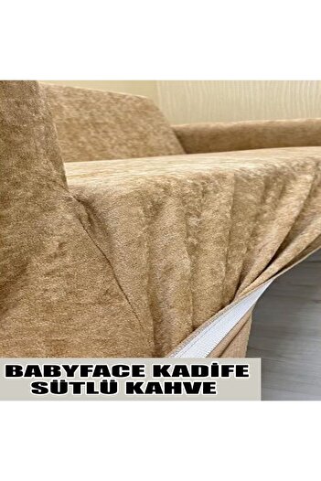 KILIFSAN BABYFACE KADİFE KUMAŞ RENK KOMBİNLİ 2 ADET ÜÇLÜ & ÇEKYAT- 2 ADET TEKLİ SET KOLTUK KILIFI