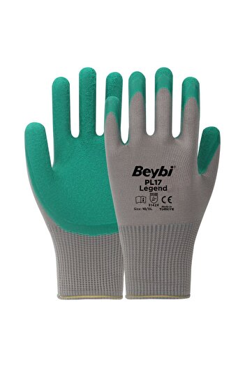 Beybi Pl17 Legend Polyester Knitted Latex Gloves 12 Pairs