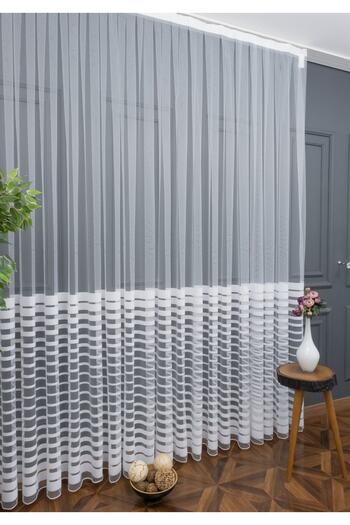 Esse Home Sport Pattern Taped Tulle Curtain, 250x260, Sparse Pleat, 1/2