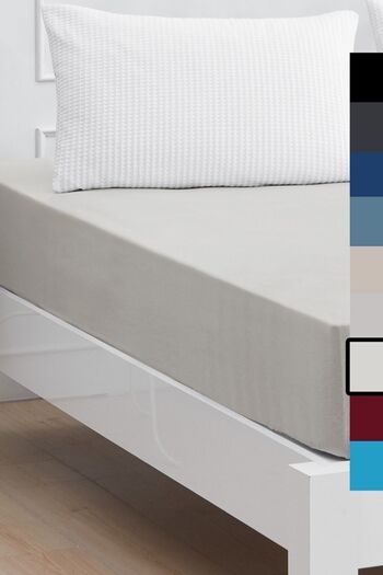 LADYNİL 100x200 Single Elastic Combed Cotton Bed Sheet 100% Cotton Gray