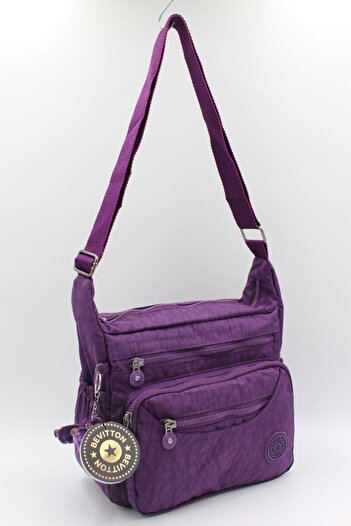 Bevitton Clinker Water Resistant Fabric Women's Shoulder Bag 4120 Purple
