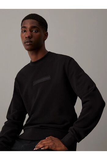 Calvin Klein Men's Black Sweatshirt - Long Sleeve, Comfortable, Brand Logo K10K 113566 -Beh