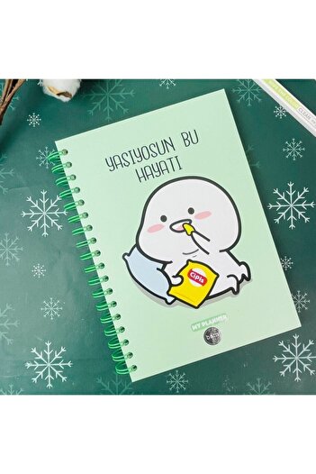 hediyeofisi You Live This Life Designed Spiral Sticker Undated Talking Agenda Weekly Planner Notebook