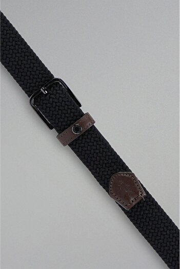 PAUL&SHARK Men's Black Belt - Adjustable Logo, Daily Use, 14316000 -011