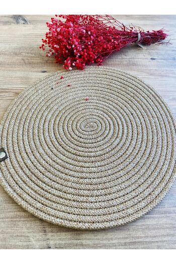 JÜTEX HOME American Service Jute Wicker Charger