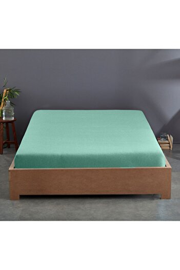 Sabia Organic 100% Cotton 140X200Cm 37cm Height Double Fitted Sheet 62 Wire (155 Tc)