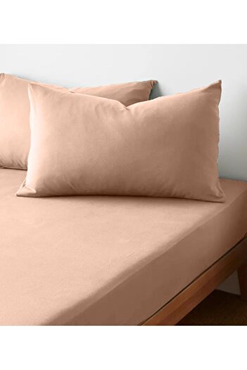 Sabia Organic 100% Cotton - Double Height Elastic Sheet Set 160X200Cm 37cm 62 Wires