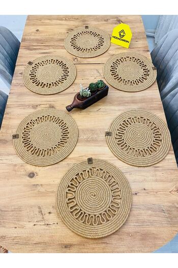 JÜTEX HOME 6 Piece Jute Wicker American Service Supla