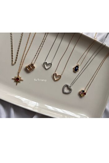 You Accessory Düğüm Çelik Kalp Kolye Gold/silver