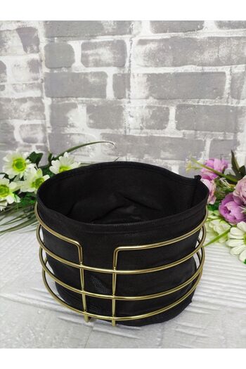B.A.Y.NUVOLA B.a.yNuvola Gold Bread Bowl with Round Black Fabric