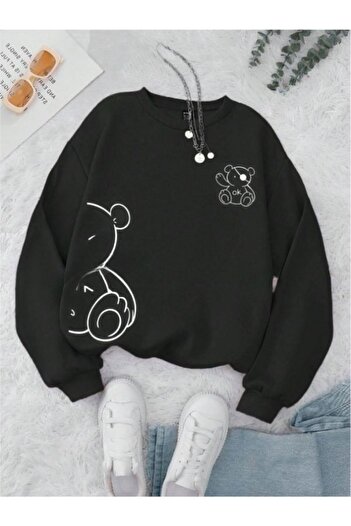 MOONBULL Dámská oversize mikina Bear Printed