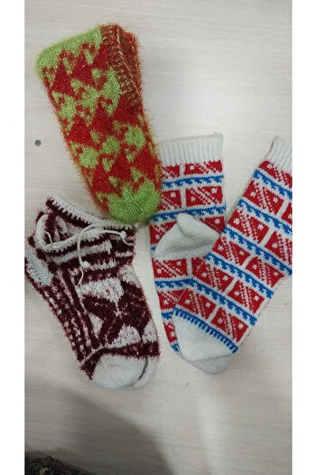 Papatyam 3 Pieces of Five Skewers/Handcrafted Booties - Home Booties Knitting