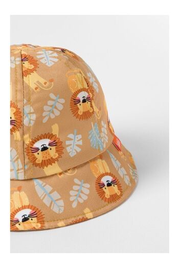 Kitti 1-3 Years Old Baby Boy and Child Tropical Patterned Summer Sombrero Hat