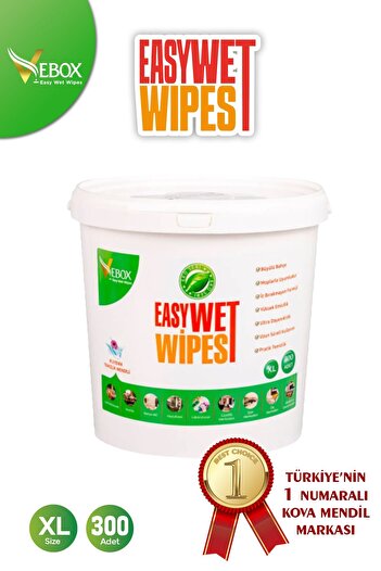 VEBOX Easy Wet Wipes Bucket Wet Wipes Magical Garden Scented Eco 300 Pcs