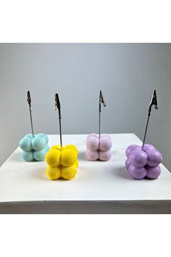 oasis decoration Bubble Note Holder Set of 4 ( Mint - Pink - Yellow - Lilac)