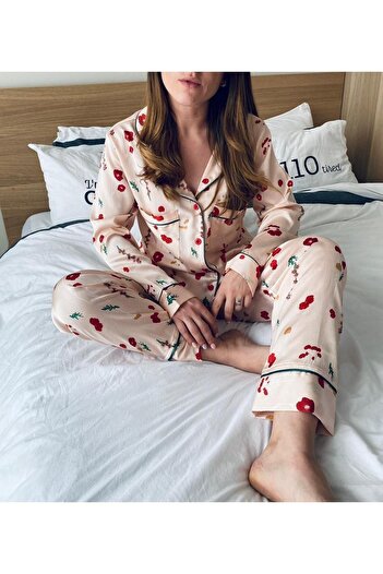 Moda Clubu Satin Long Sleeve Pajama Set