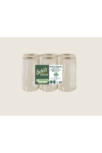 SELECT 6-Piece Organic Photocell Brown Towels