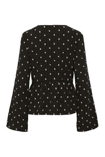 PIECES Damen Bluse - Offener Ausschnitt, Wov Pl99/Ea1