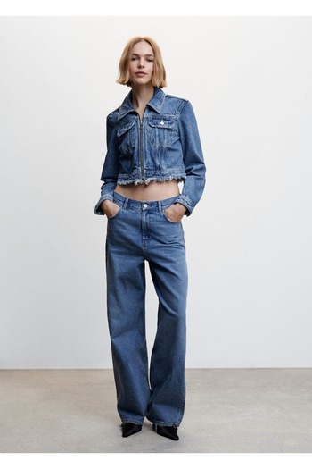 MANGO Woman Jachetă din denim fără cusături