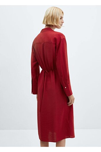 MANGO Woman Anvelop midi elbise