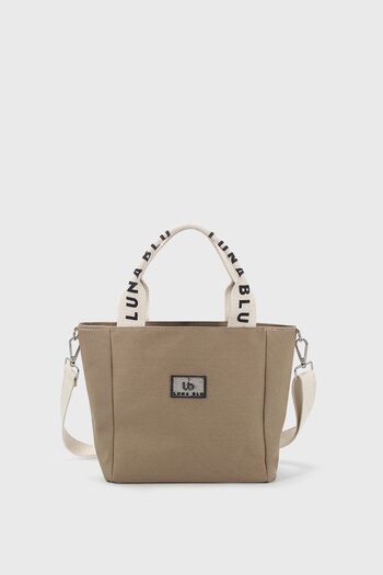 LUNABLU Γυναικεία Mini Canvas Fabric Tote Bag