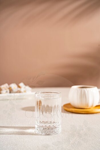 clasavm Elysia Premium 6 Pieces Coffee Side Water Cup