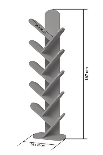 GOLDFALEZ 10-Shelf White Bookcase | Modern Storage Unit | Home Office Furniture