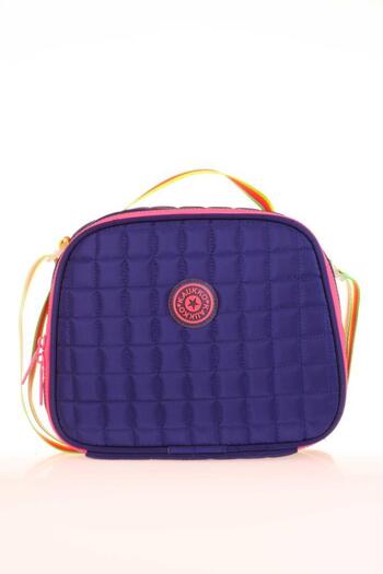 KAUKKO Navy Blue Quilted Lunch Box - K9048