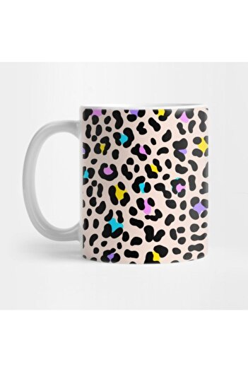 TatFast Colorful Animal Print Leopard Pattern On Pink Blush Mug