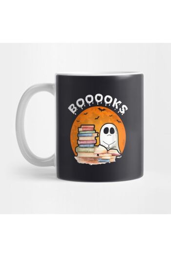 TatFast كوب هدايا لحفلات الهالوين من Booooks Ghost Reading Books