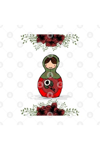 TatFast كوب دمية روسية، هدية، مهر، حامل عرض