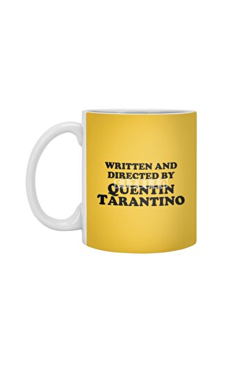 Fizello White Mug with Quentin Tarantino Writing and Rockery - Gift, Dowry, Presentation