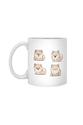 Fizello Cute Pomeranian Dog White Mug, Gift, Dowry, Presentation Holder