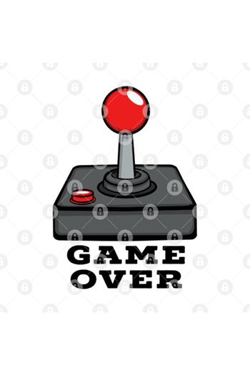 TatFast كوب عصا التحكم Game Over Retro، هدية، مهر، حامل عرض