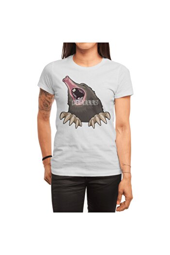 Fizello Чоловічий та жіночий білий унісекс футболка - Angry T-shirt