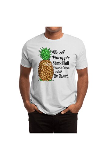 Fizello Для чоловіків та жінок Be A Pineapple And Stand Tall Біла унісекс футболка