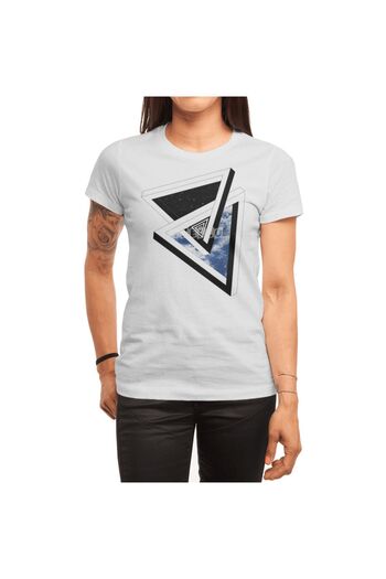 Fizello Чоловічий та жіночий білий футболка - Above & Below Unisex T-shirt