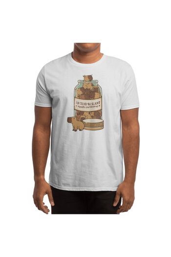 Fizello Αντιπαραθλιπτικό T-Shirt Capybara Pattern για άνδρες και γυναίκες - Unisex Λευκό T-shirt
