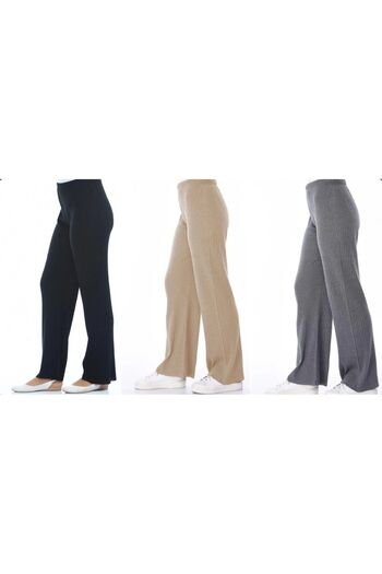 Melff 3-Piece Beige-Smoked Women's Trousers and Sweatpants Set - Comfortable Casual Home Wear Pajamas
